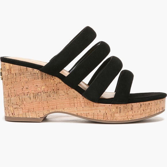 Sam Edelman Yukon Platform Wedge Sandal Size 8 BLACK - Picture 3 of 11